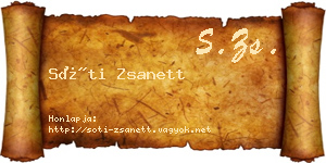 Sóti Zsanett névjegykártya